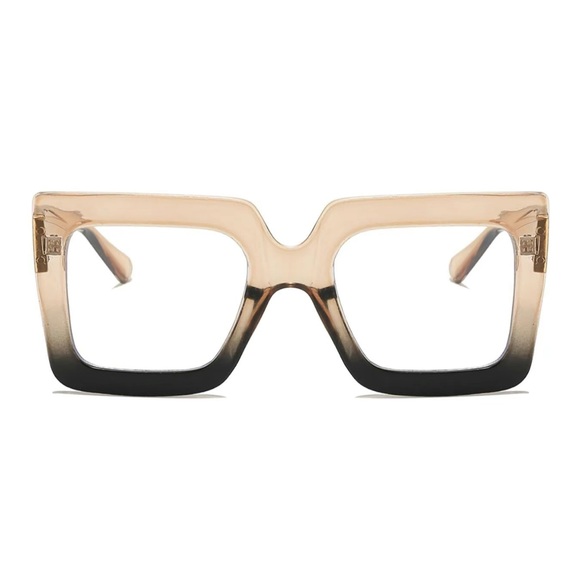 NEW Anti Blue Light Glasses Square Large Frame Retro Eyeglasses Glasses - Picture 3 of 3